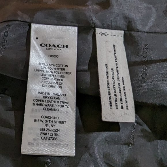 Coach Classic Cream Short Trench Coat - Size XS - Picture 5 of 5
